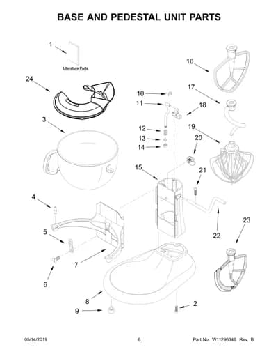 BASE AND PEDESTAL UNIT PARTS