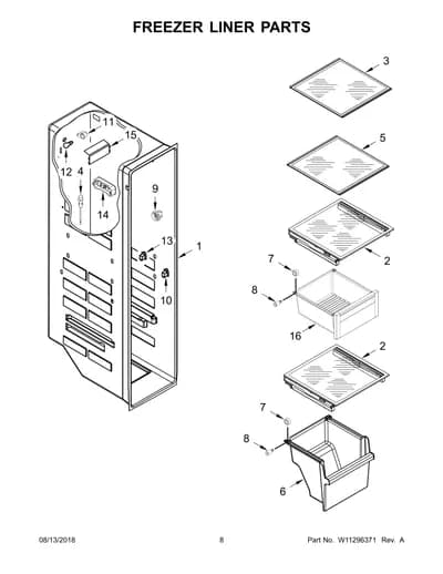 FREEZER LINER PARTS