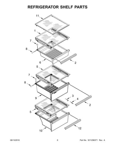 REFRIGERATOR SHELF PARTS