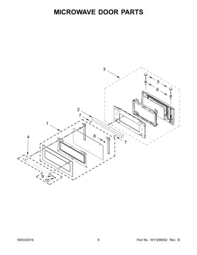 MICROWAVE DOOR PARTS