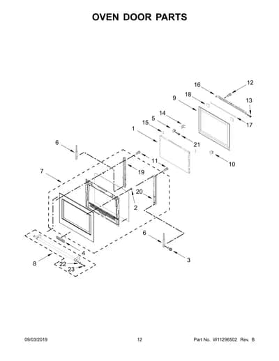 OVEN DOOR PARTS