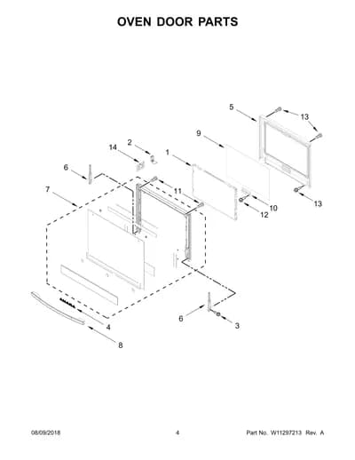 OVEN DOOR PARTS