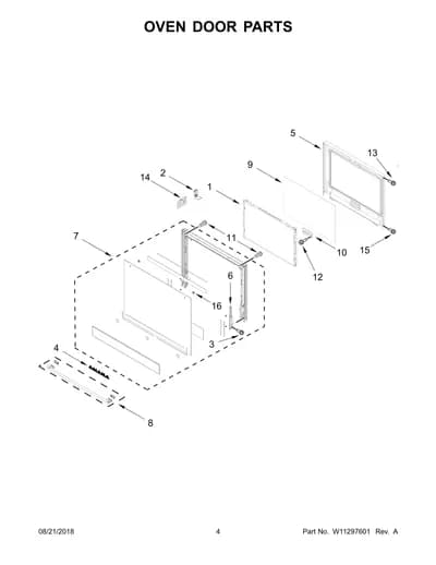 OVEN DOOR PARTS