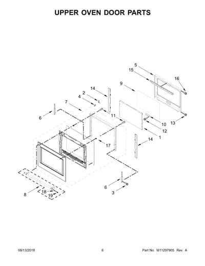 UPPER OVEN DOOR PARTS