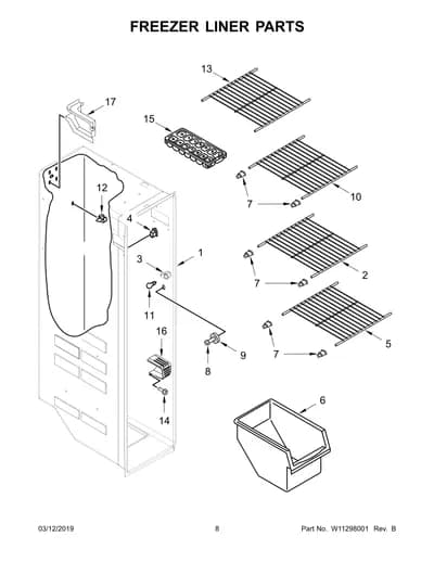 FREEZER LINER PARTS