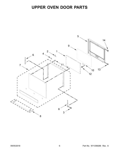 UPPER OVEN DOOR PARTS