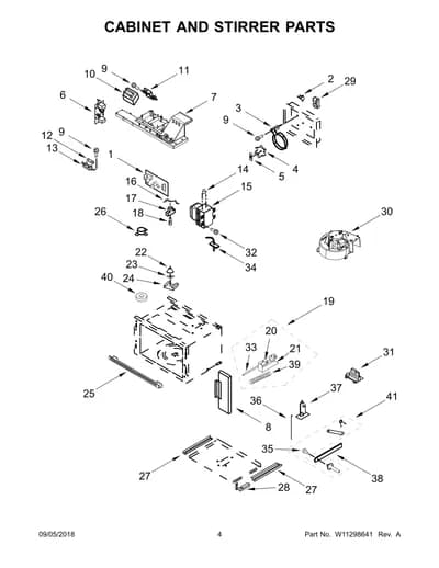 CABINET AND STIRRER PARTS