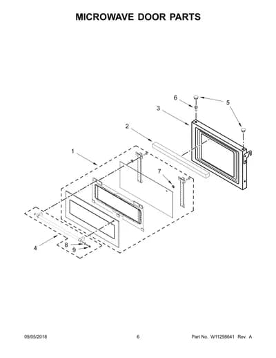 MICROWAVE DOOR PARTS