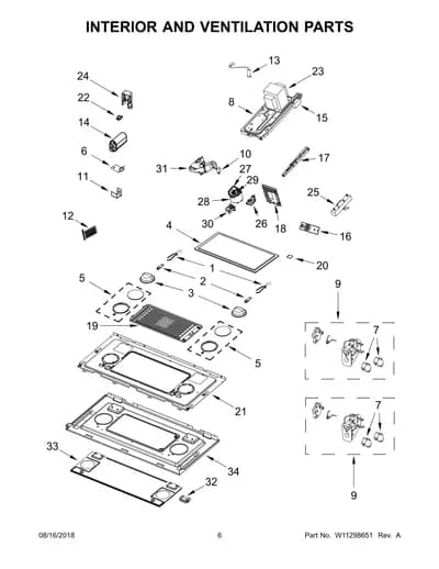 INTERIOR AND VENTILATION PARTS