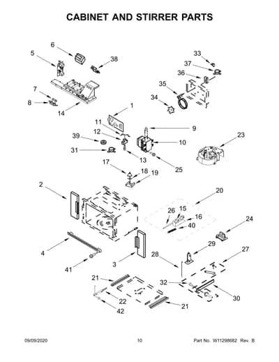 CABINET AND STIRRER PARTS