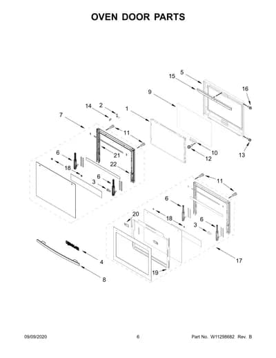 OVEN DOOR PARTS
