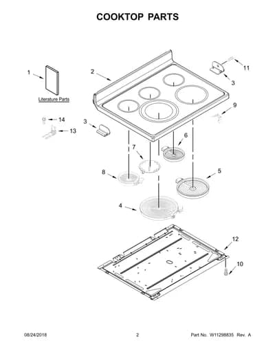 COOKTOP PARTS