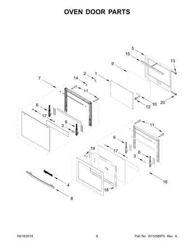 OVEN DOOR PARTS
