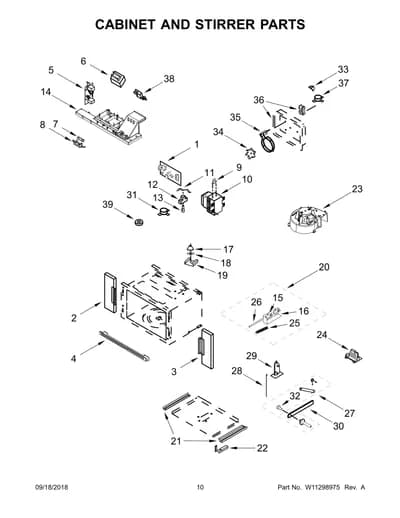 CABINET AND STIRRER PARTS