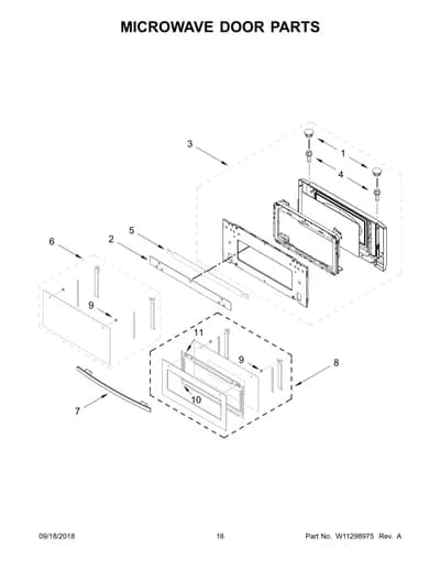 MICROWAVE DOOR PARTS