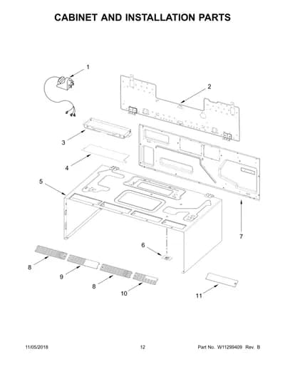 CABINET AND INSTALLATION PARTS
