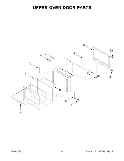 UPPER OVEN DOOR PARTS