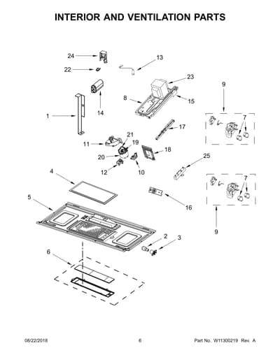 INTERIOR AND VENTILATION PARTS