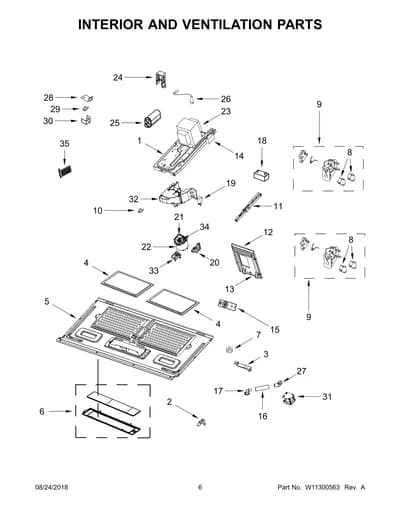 INTERIOR AND VENTILATION PARTS