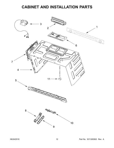 CABINET AND INSTALLATION PARTS