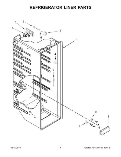 REFRIGERATOR LINER PARTS