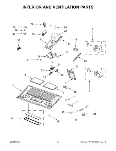 INTERIOR AND VENTILATION PARTS