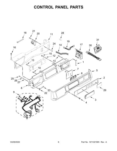 CONTROL PANEL PARTS