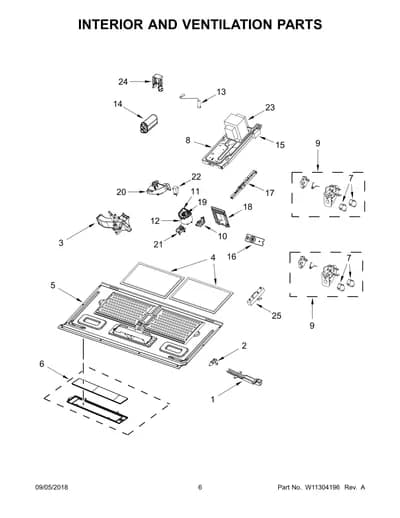 INTERIOR AND VENTILATION PARTS