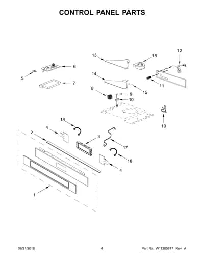 CONTROL PANEL PARTS