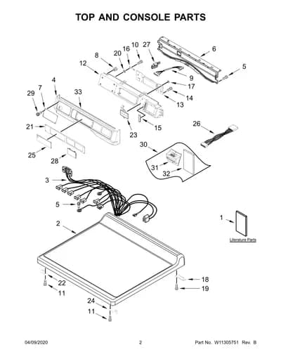 TOP AND CONSOLE PARTS