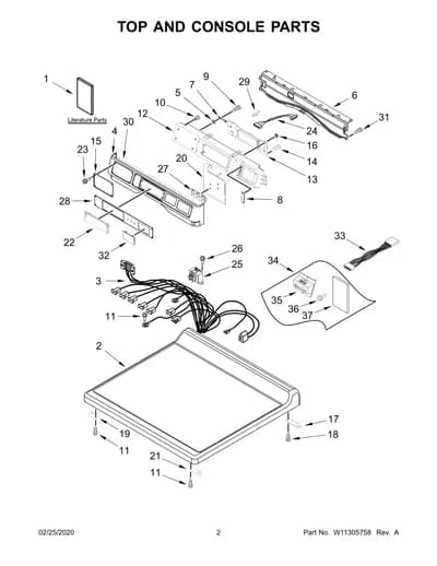 TOP AND CONSOLE PARTS