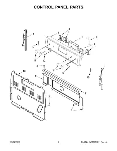 CONTROL PANEL PARTS