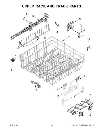 UPPER RACK AND TRACK PARTS