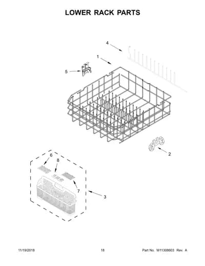 LOWER RACK PARTS