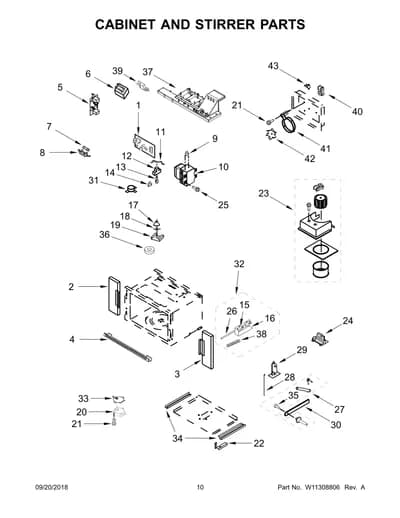 CABINET AND STIRRER PARTS