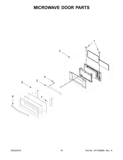 MICROWAVE DOOR PARTS