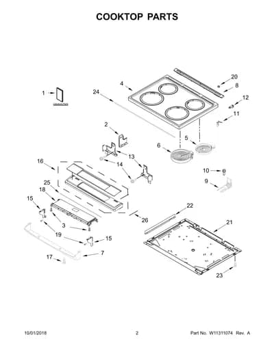 COOKTOP PARTS