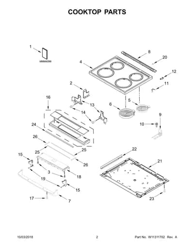 COOKTOP PARTS