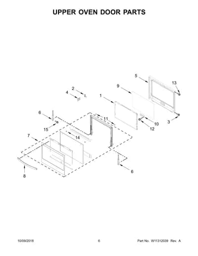 UPPER OVEN DOOR PARTS