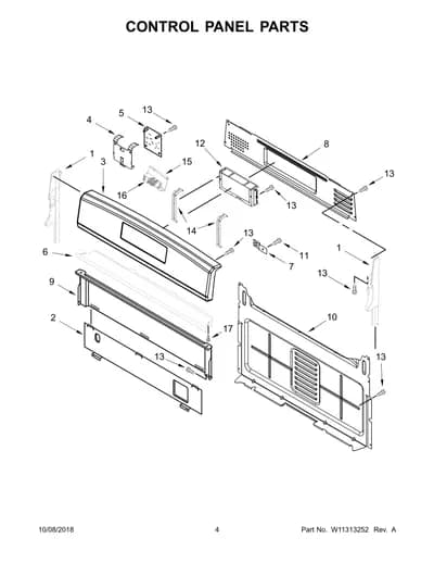 CONTROL PANEL PARTS