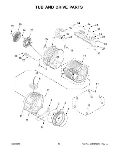 TUB AND DRIVE PARTS