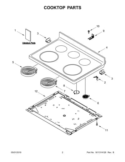 COOKTOP PARTS