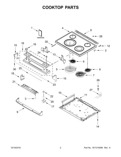 COOKTOP PARTS