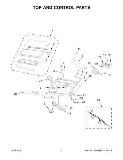 TOP AND CONTROL PARTS