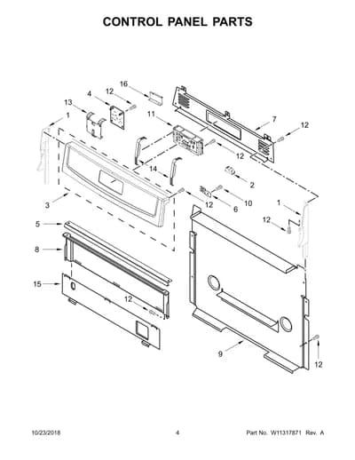 CONTROL PANEL PARTS