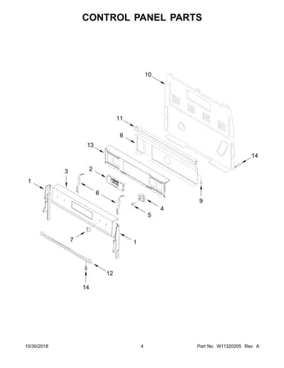 CONTROL PANEL PARTS