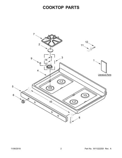 COOKTOP PARTS