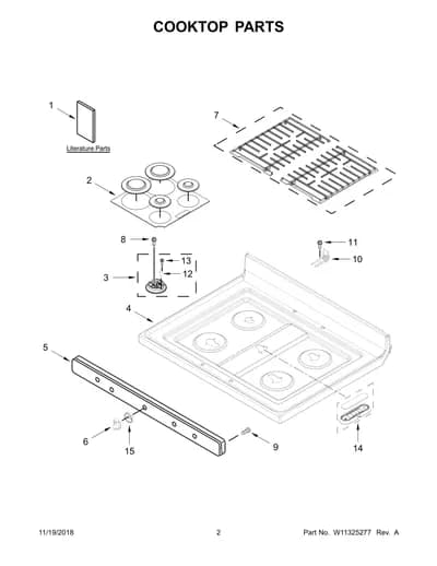 COOKTOP PARTS