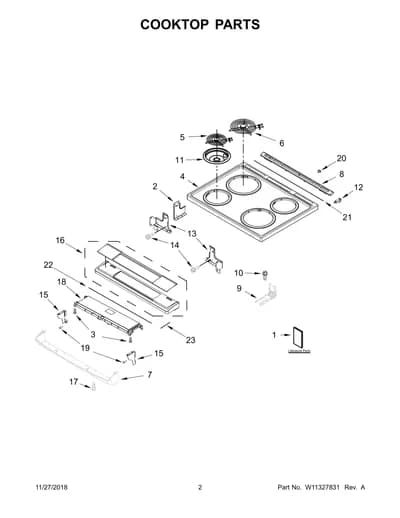 COOKTOP PARTS