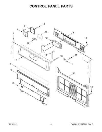 CONTROL PANEL PARTS